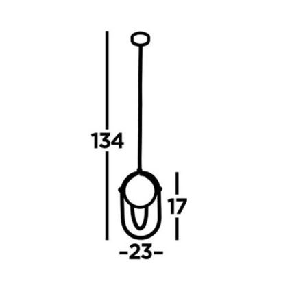 Searchlight - Висящ полилей AXIS 1xE27/60W/230V черен