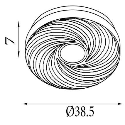 Searchlight - LED плафон AURA LED/24W/230V диаметър 38,5 cm бял
