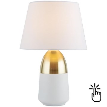 Searchlight - Димируема сензорна настолна лампа TOUCH 1xE14/40W/230V бял/златист