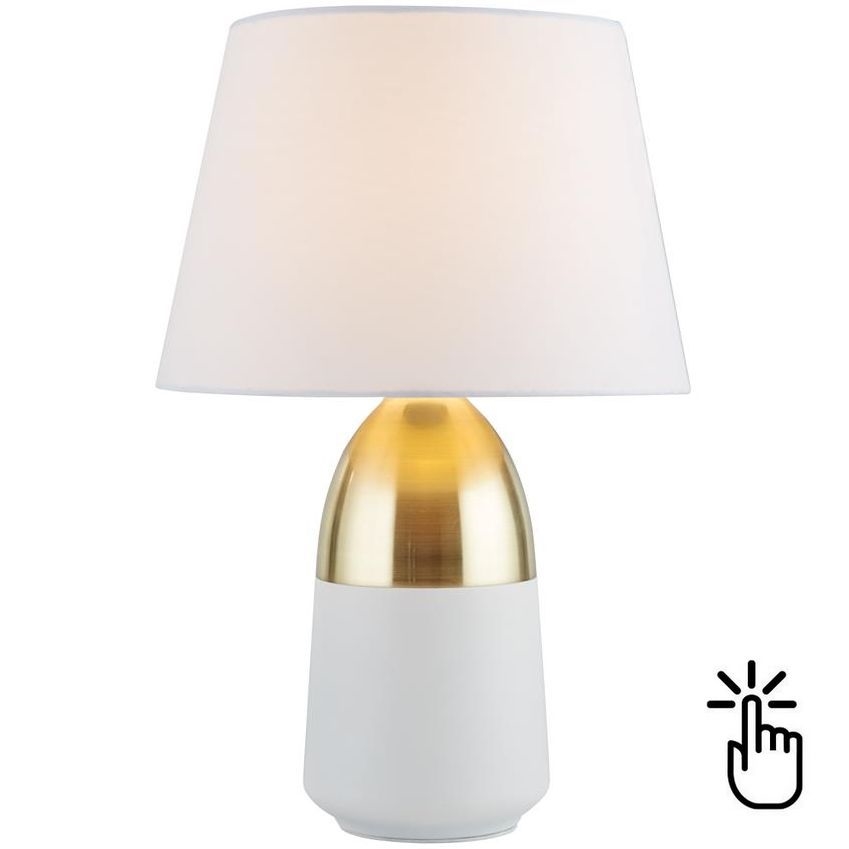 Searchlight - Димируема сензорна настолна лампа TOUCH 1xE14/40W/230V бял/златист