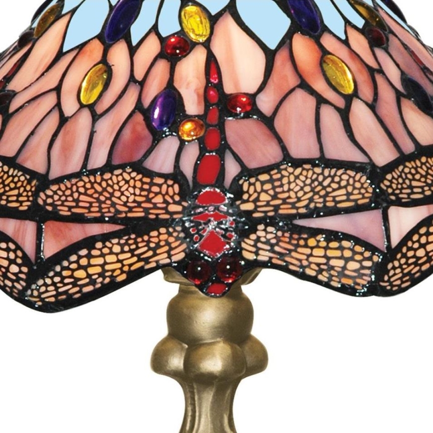 Searchlight - Tiffany Настолна лампа DRAGONFLY 1xE27/60W/230V