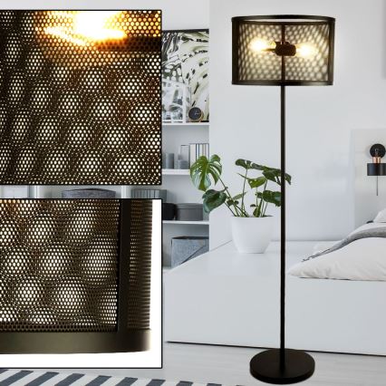 Searchlight - Подова лампа FISHNET 2xE27/60W/230V черна