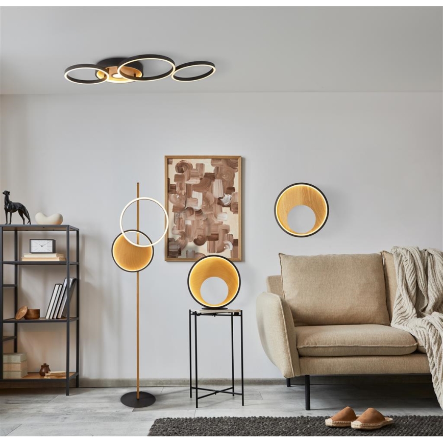 Searchlight - LED Димируема настолна лампа CURIO LED/11W/230V кафяв