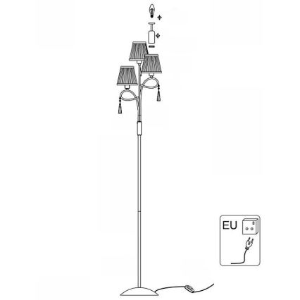 Searchlight - Лампион SIMPLICITY 3xE14/60W/230V лъскав хром