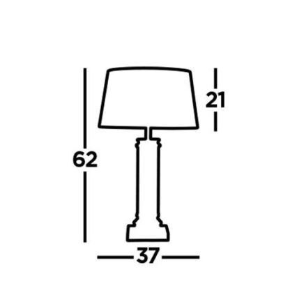Searchlight - Настолна лампа PEDESTAL 1xE27/60W/230V черна