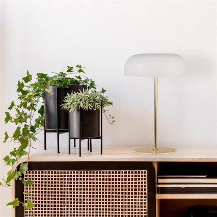 Searchlight - Настолна лампа HANOVER 2xE14/7W/230V бял/златист