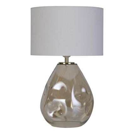 Searchlight - Настолна лампа DEVON 1xE27/60W/230V сива/димчена