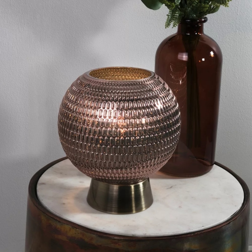 Searchlight - LED настолна лампа MILA LED/0,6W/3xAAA кафява