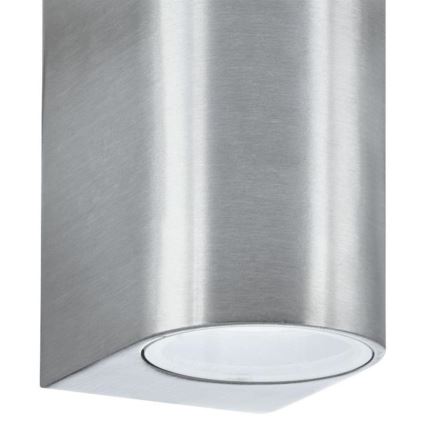 Searchlight - Екстериорен аплик LEDO 2xGU10/6W/230V IP44 сребрист
