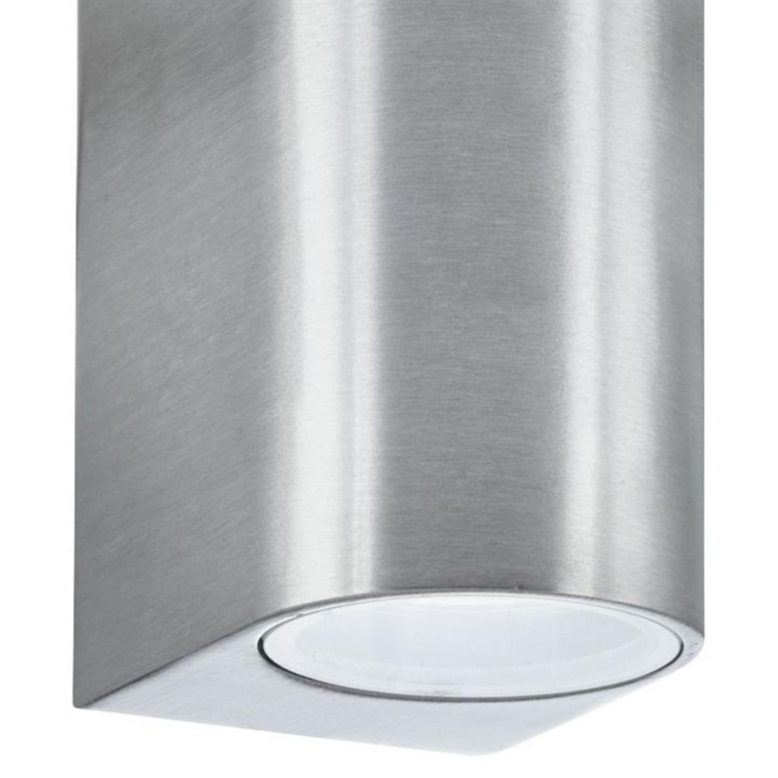 Searchlight - Екстериорен аплик LEDO 2xGU10/6W/230V IP44 сребрист