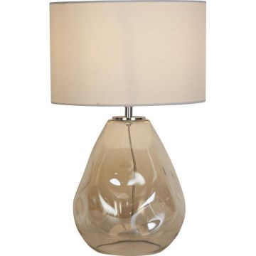 Searchlight - Настолна лампа DEVON 1xE27/60W/230V сива/димчена