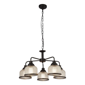 Searchlight - Пендел BISTRO 5xE27/60W/230V черен