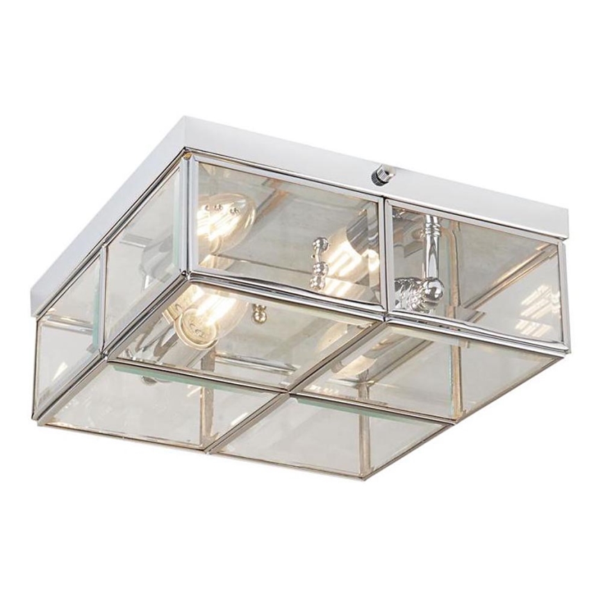 Searchlight - Плафон FLUSH 2xE14/40W/230V лъскав хром