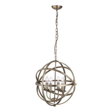 Searchlight - Полилей на верига ORBIT 4xE14/60W/230V месинг