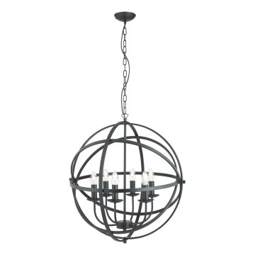 Searchlight - Полилей на верига ORBIT 6xE14/60W/230V черен