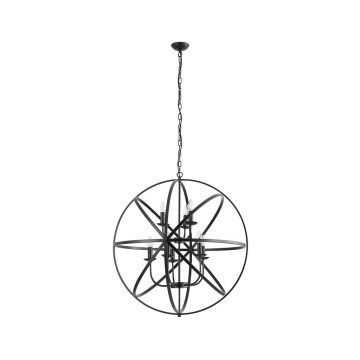 Searchlight - Полилей на верига ORBIT 8xE14/60W/230V черен
