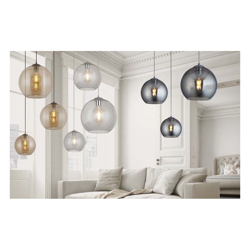 Searchlight - Полилей на въже BALL 1xE27/60W/230V черна