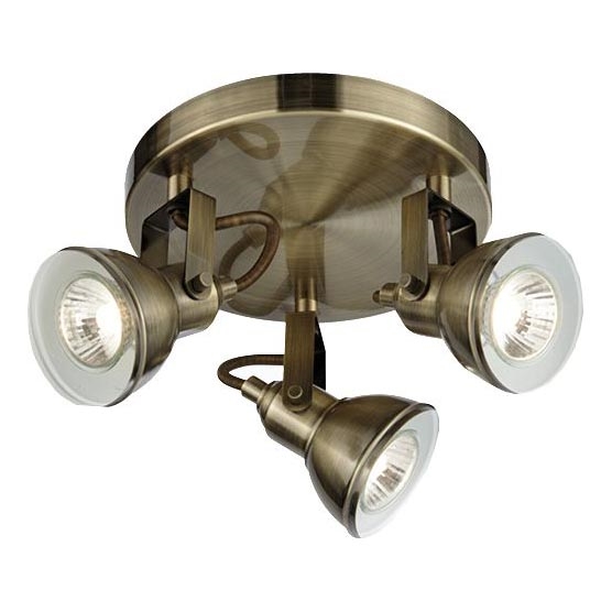 Searchlight - Спот FOCUS 3xGU10/50W/230V месинг