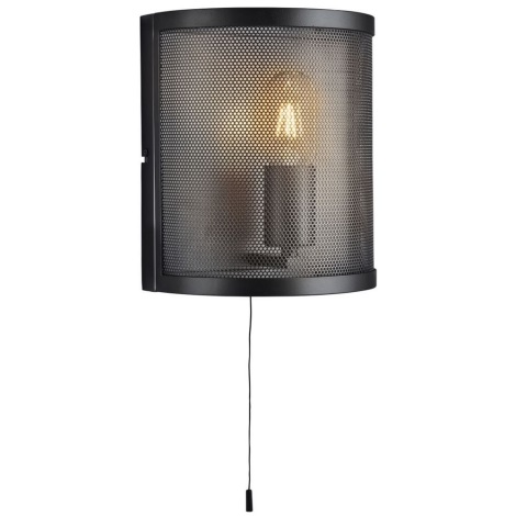 Searchlight - Стенна лампа FISHNET E27/60W/230V черна