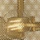 Searchlight - Таванна лампа FISHNET 3xE27/60W/230V златна