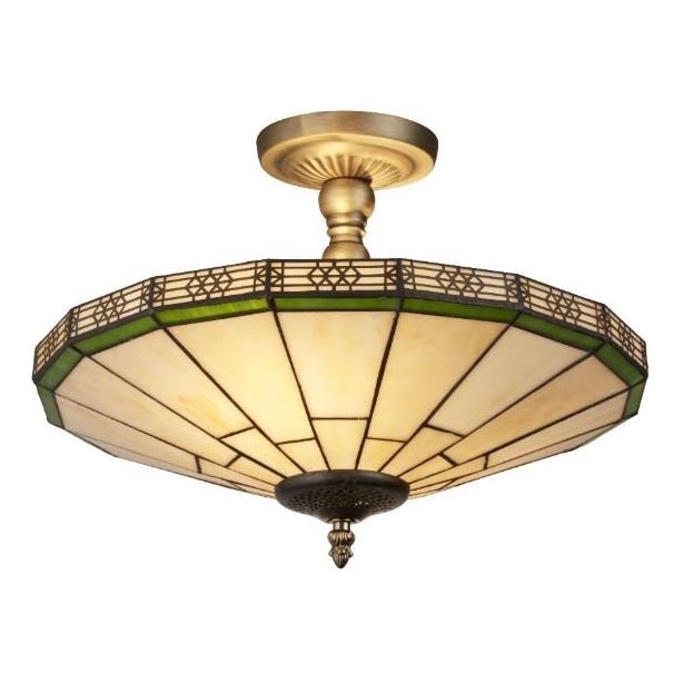 Searchlight - Tiffany Полилей за повърхностен монтаж NEW YORK 2xE14/40W/230V