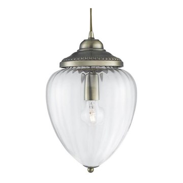 Searchlight - Висящ полилей PINEAPPLE 1xE27/60W/230V месинг