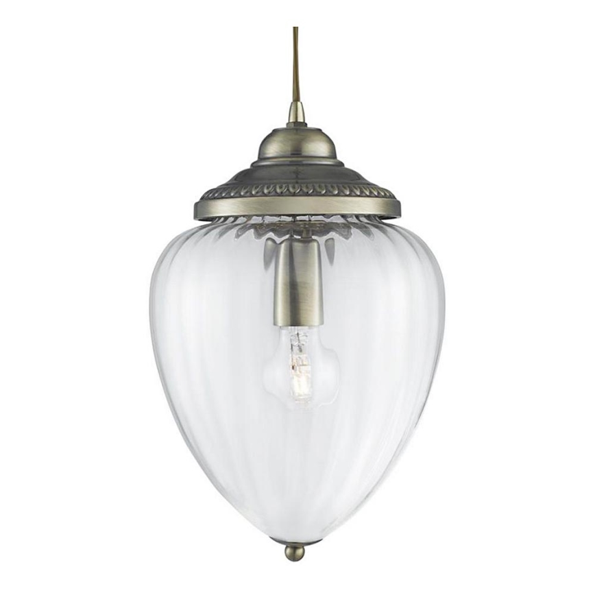 Searchlight - Висящ полилей PINEAPPLE 1xE27/60W/230V месинг