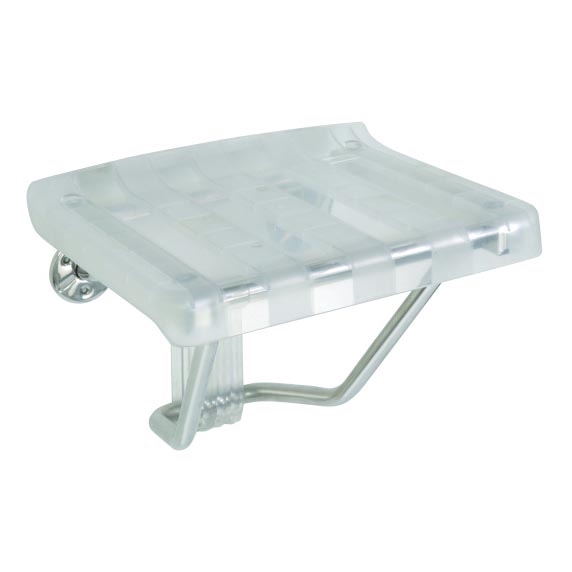 Седалка за душ 38x46 см сребриста