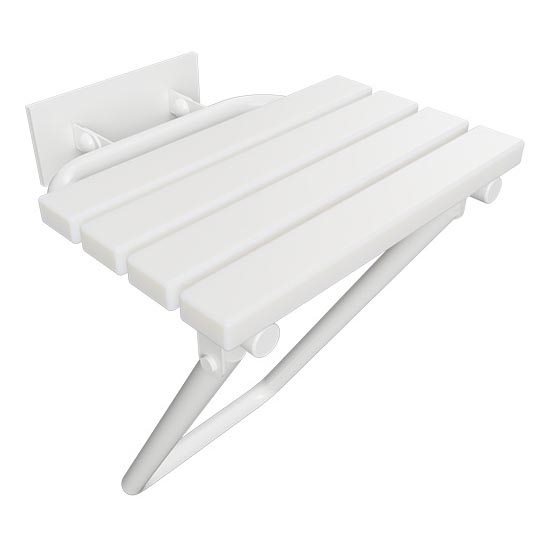 Седалка за душ 44x46 cm бяла