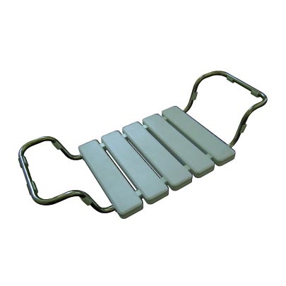 Седалка за вана 84x13 см, сребриста/бяла