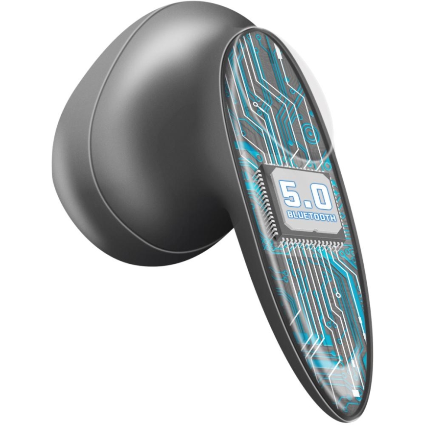 Sencor - Безжичен earphones 230 mAh + 2x 25 mAh IPX4 черен
