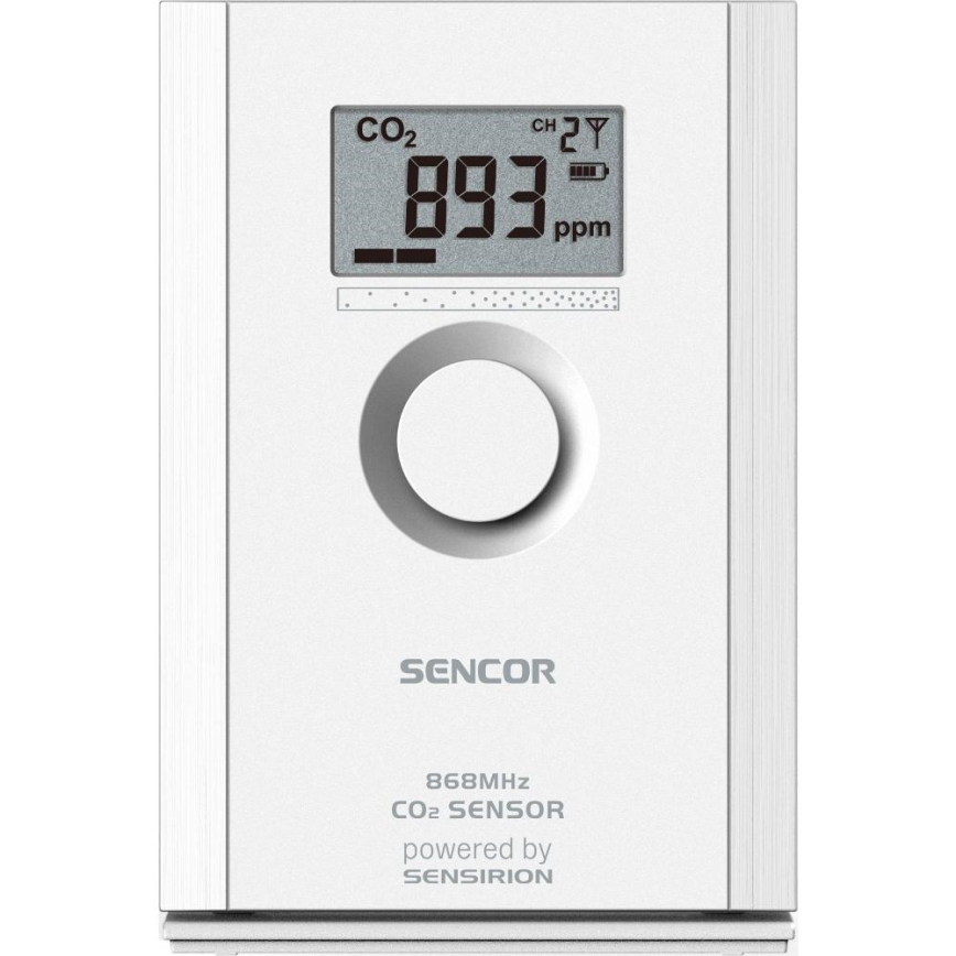 Sencor - Безжичен сензор за въглероден диоксид 5V/3xAA 2000 mAh