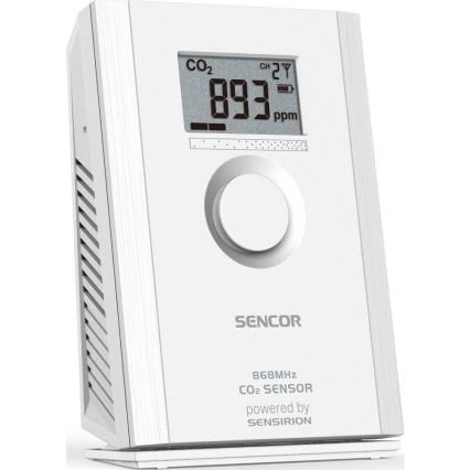 Sencor - Безжичен сензор за въглероден диоксид 5V/3xAA 2000 mAh