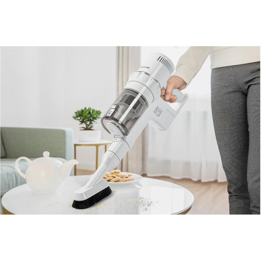 Sencor - Безжична пръчкова прахосмукачка 2 в 1 250W/2200 mAh бяла