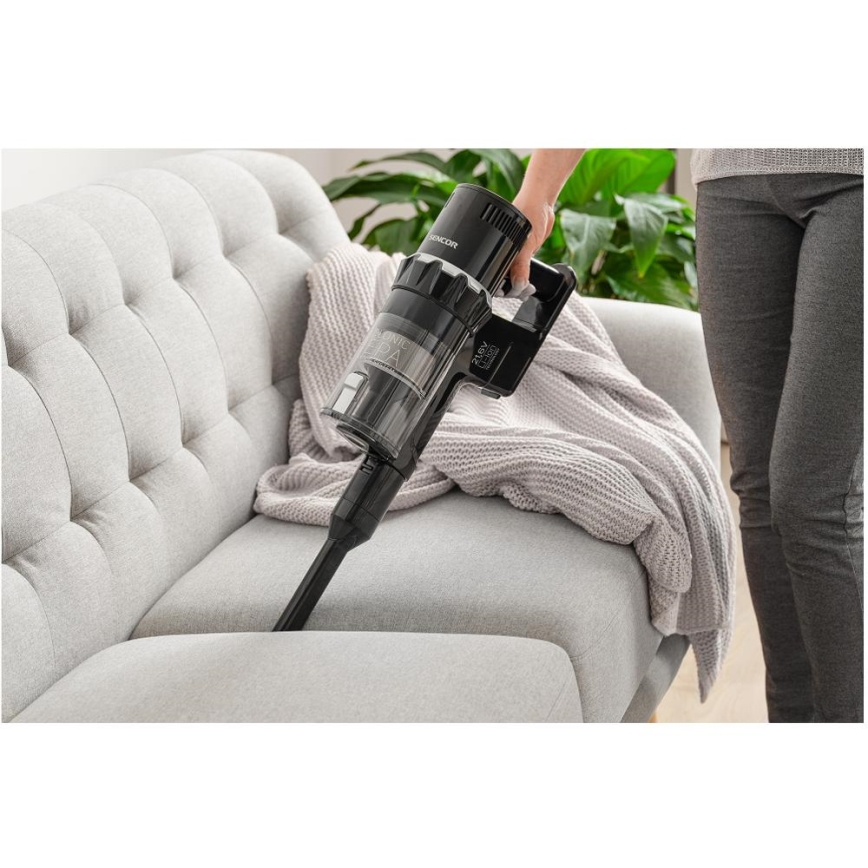 Sencor - Безжична пръчкова прахосмукачка 2в1 250W/2200 mAh черна