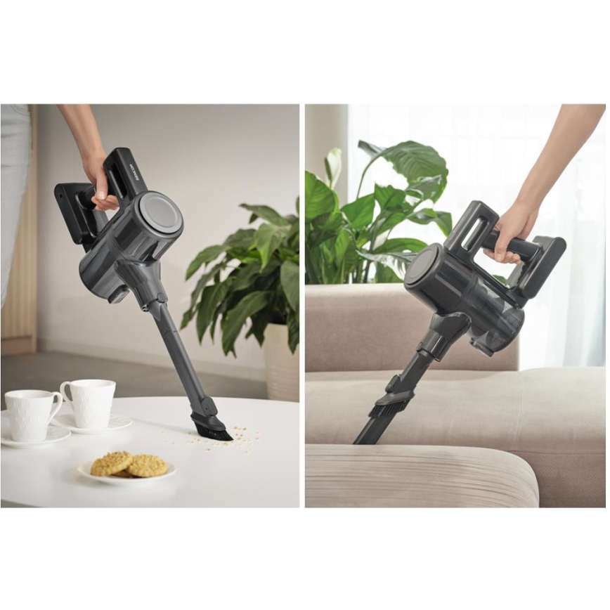 Sencor - Безжична прахосмукачка тип стик 2 в 1, 200 W/2600 mAh, черна