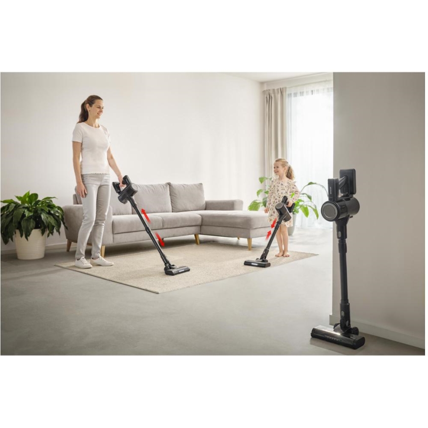 Sencor - Безжична прахосмукачка тип стик 2 в 1, 200 W/2600 mAh, черна