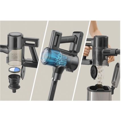 Sencor - Безжична прахосмукачка тип стик 2 в 1, 200 W/2600 mAh, черна