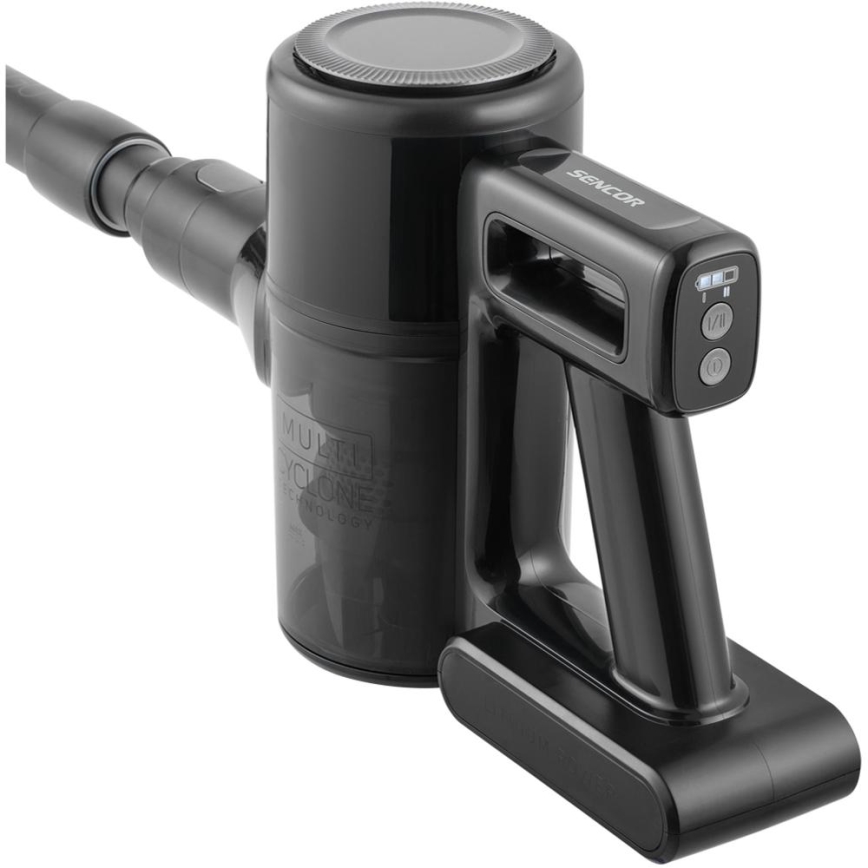 Sencor - Безжична прахосмукачка тип стик 2 в 1, 200 W/2600 mAh, черна