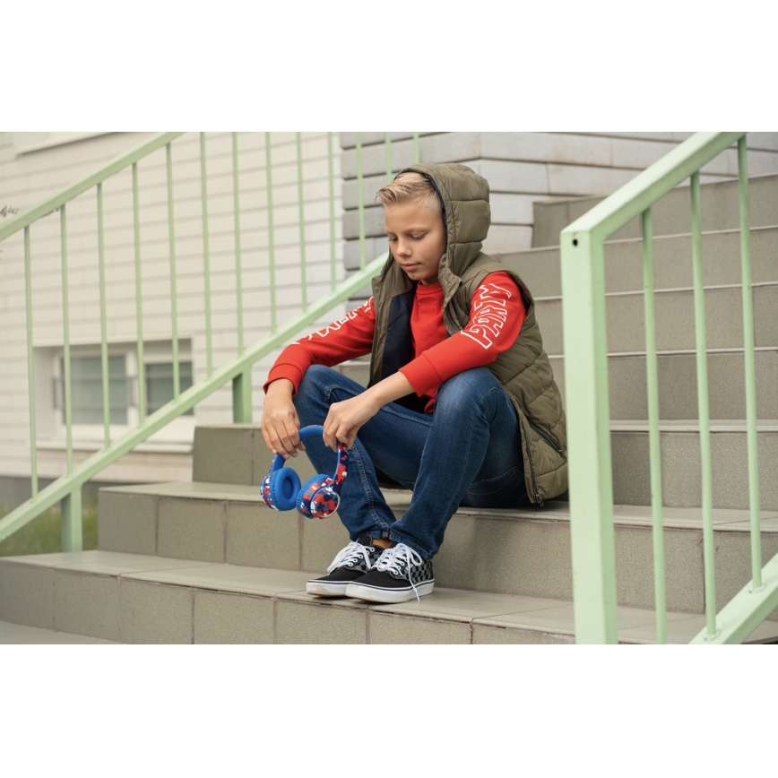 Sencor - Безжични слушалки с микрофон 3,7V/400 mAh сини/червени