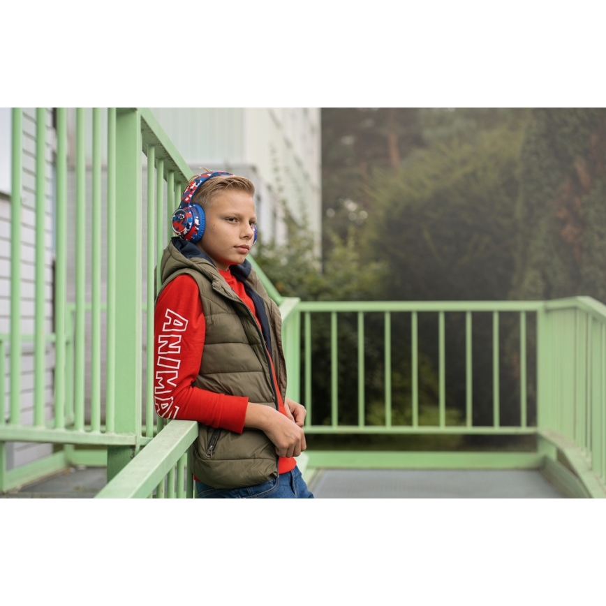 Sencor - Безжични слушалки с микрофон 3,7V/400 mAh сини/червени
