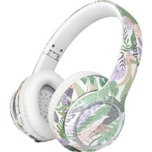 Sencor - Безжични слушалки с микрофон 3,7V/400 mAh зелени/бели