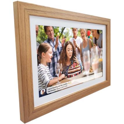 Sencor - Цифрова фоторамка 10,1 с вграден високоговорител 230V Wi-Fi дъб