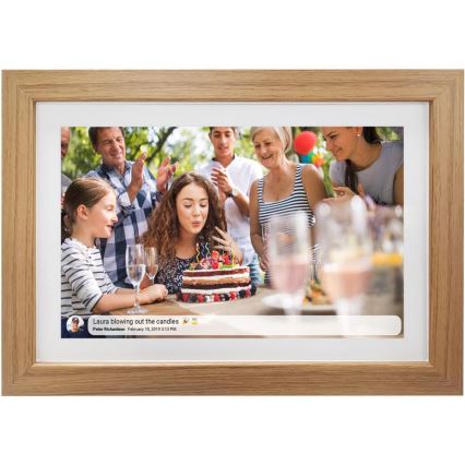 Sencor - Цифрова фоторамка 10,1 с вграден високоговорител 230V Wi-Fi дъб