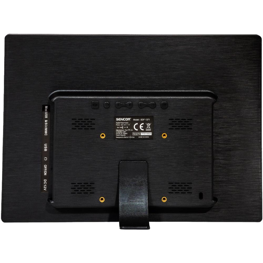 Sencor - Цифрова фоторамка 13,3 с вграден високоговорител, 230V, антрацит + дистанционно управление