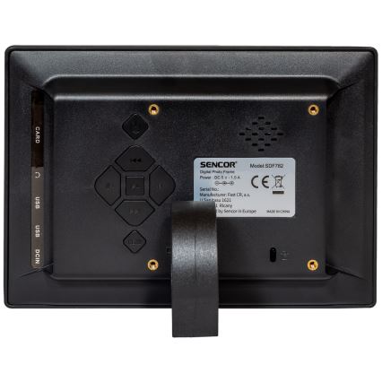 Sencor - Дигитална рамка за снимка с тонколона 230V черна + дистанционно