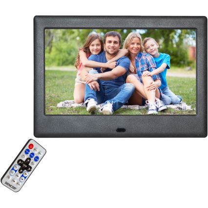 Sencor - Дигитална рамка за снимка с тонколона 230V черна + дистанционно