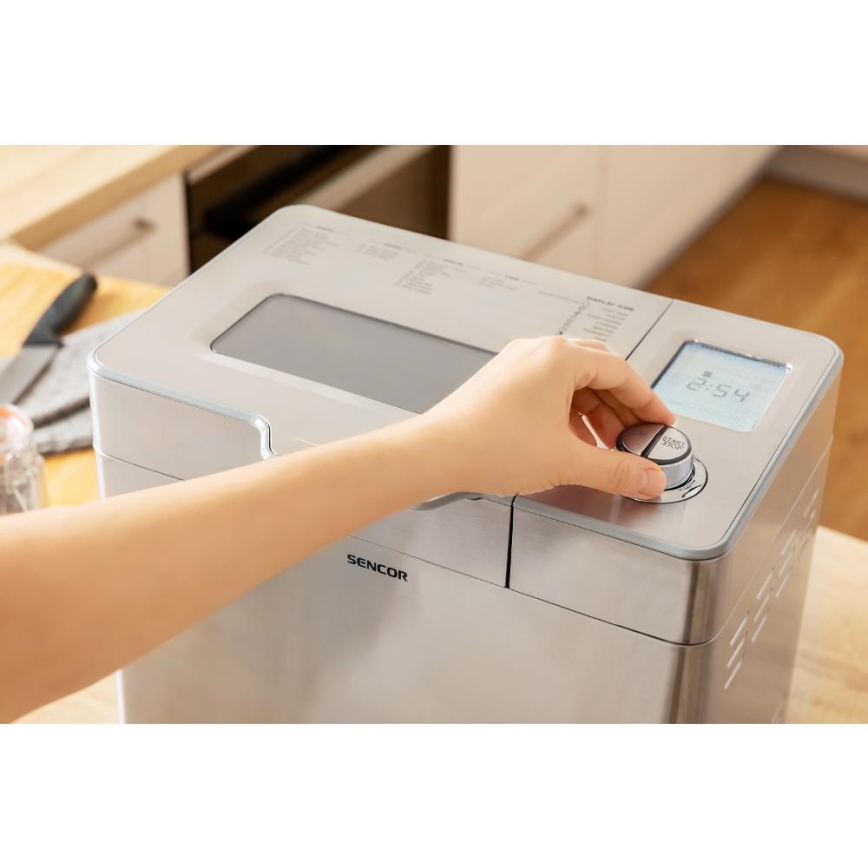 Sencor - Домашна хлебопекарна 550W/230V матов хром