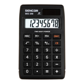 Sencor - Джобен калкулатор 1xLR1130 черен