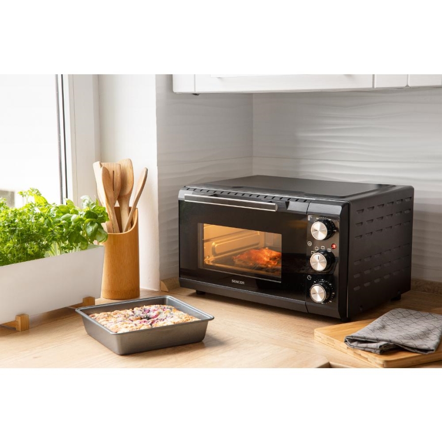 Sencor - Електрическа фурна 20 l 1650W/230V черен